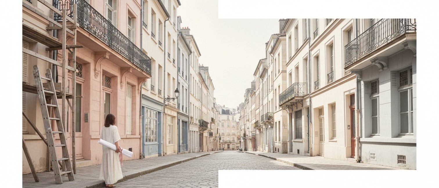 Rénovation d'un bien ancien dans un centre-ville pour un investissement Denormandie